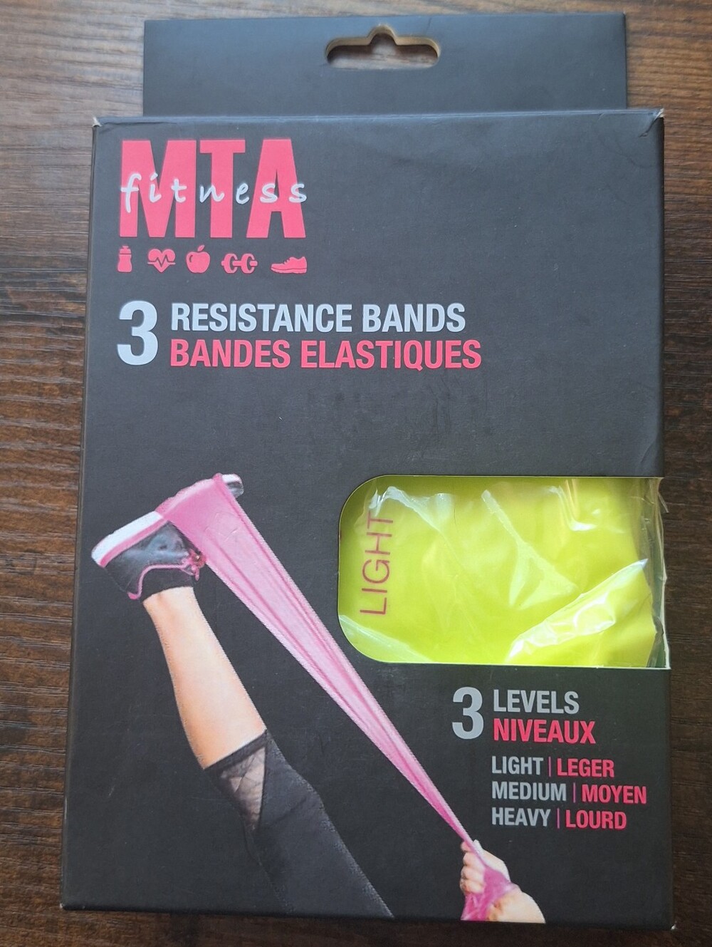 3-Level Resistance Bands Set - Neon Yellow